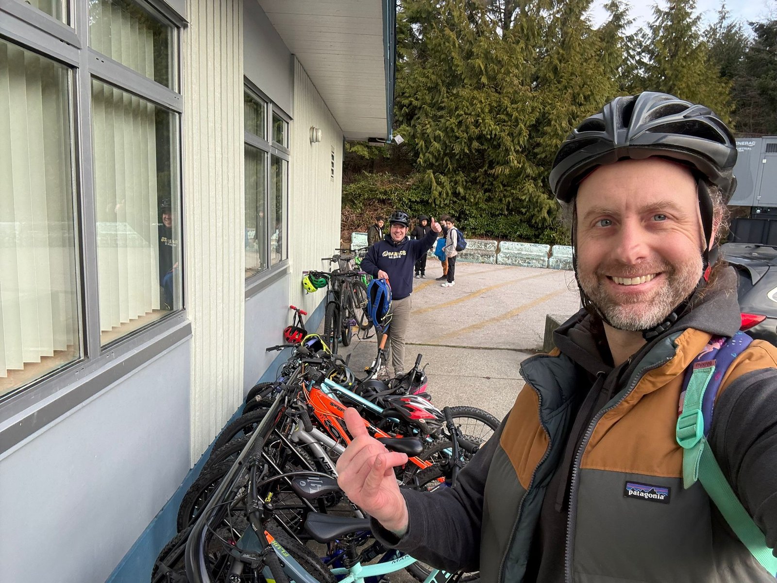 First Ever Anmore Bike-to-School Train! 🚴